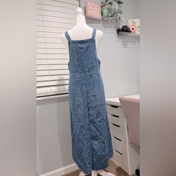 Vintage 90s‎ Studio Ease 100% Cotton Denim Midi Dress - Picture 4 of 10
